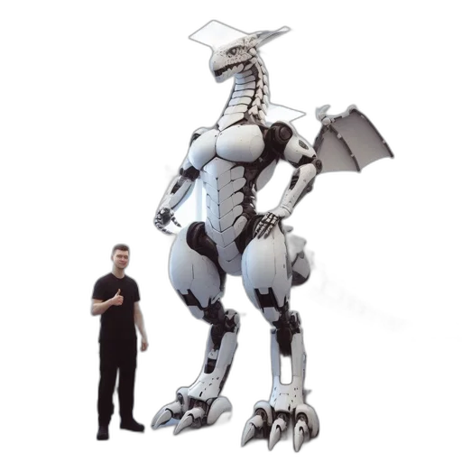 robot, dragon, creature, animal transparent PNG cut-out