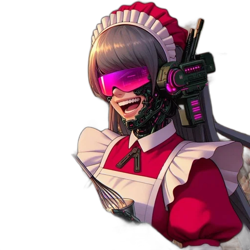weapon, staff, mask, robot transparent PNG cut-out