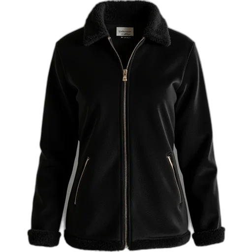 jacket, women, fleejack, full transparent PNG cut-out
