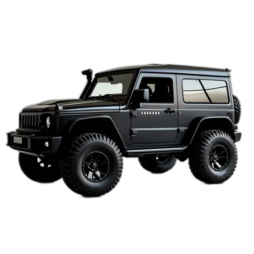 car, 3d render, photorealistic, black transparent PNG cut-out