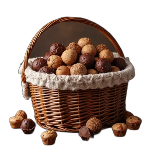 food, crown, 3d render, photorealistic transparent PNG cut-out