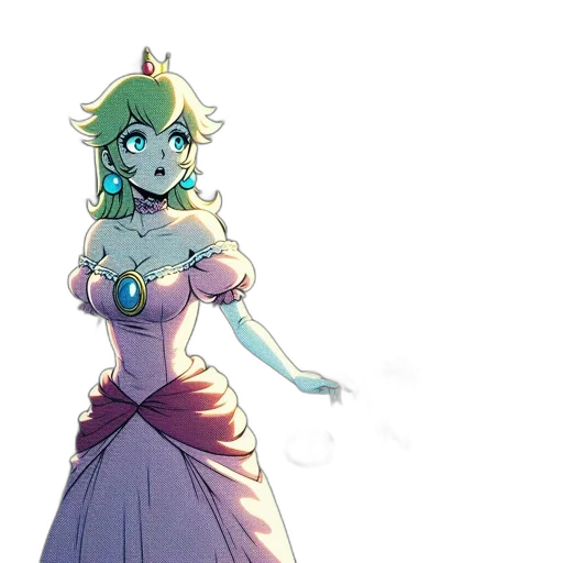 dress, crown, staff, weapon transparent PNG cut-out