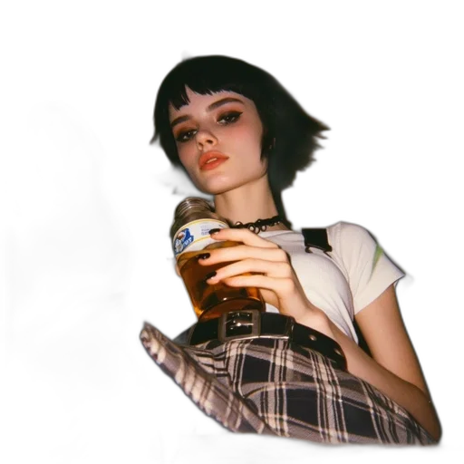 bottle, robot, jacket, face transparent PNG cut-out
