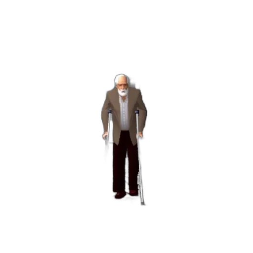 jacket, robot, staff, creature transparent PNG cut-out