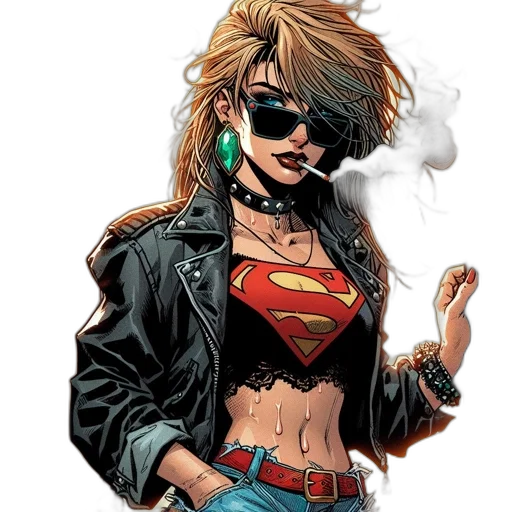 jacket, comic book art, concept art, cyberpunk transparent PNG cut-out