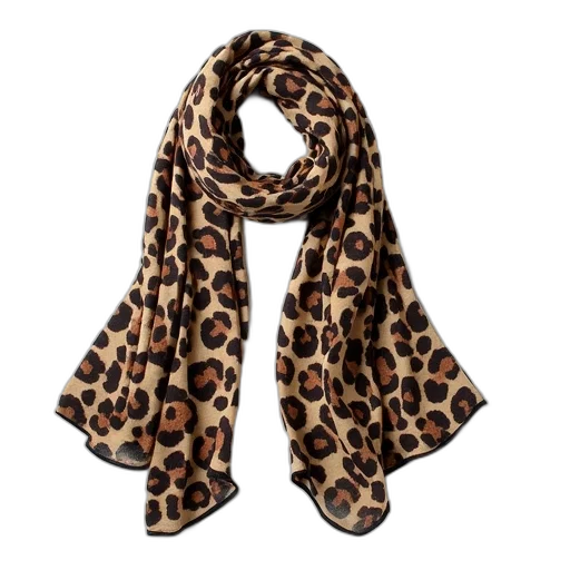 pcs, leopard, scarf, women transparent PNG cut-out