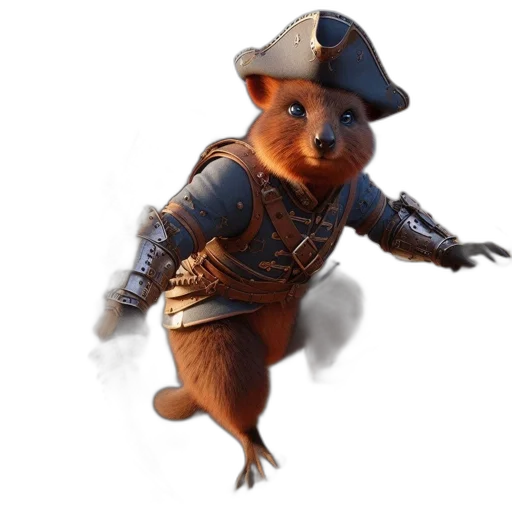 animal, staff, hat, creature transparent PNG cut-out