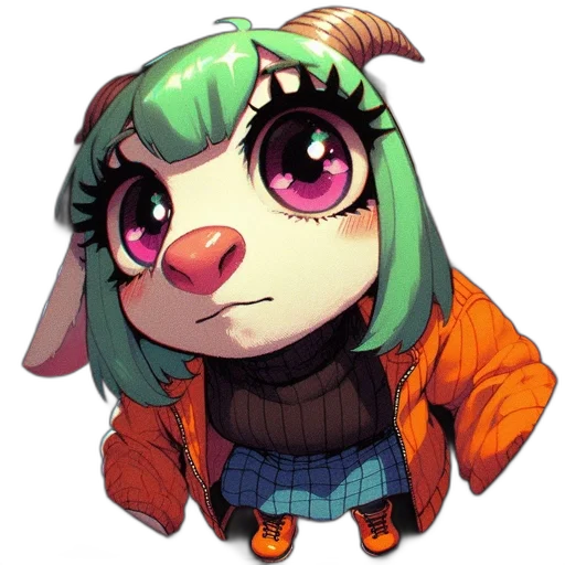 jacket, animal, creature, staff transparent PNG cut-out