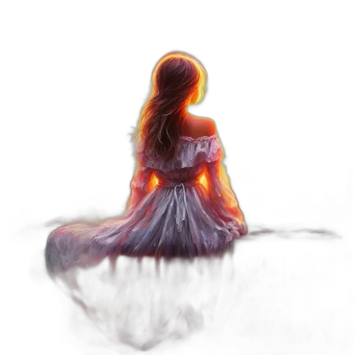 dress, crown, hair, creature transparent PNG cut-out