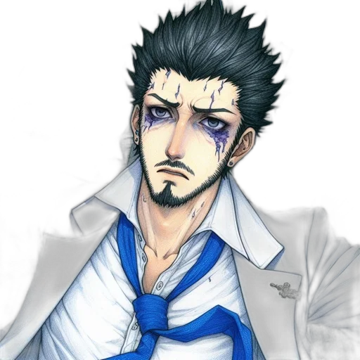 staff, face, jacket, anime transparent PNG cut-out