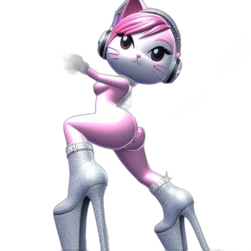 robot, dress, staff, 3d render transparent PNG cut-out