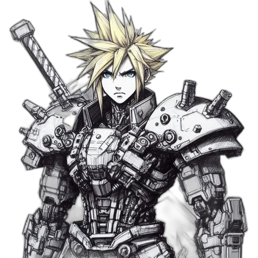 weapon, robot, sword, concept art transparent PNG cut-out