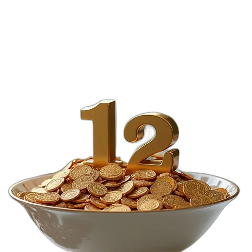 food, crown, 3d render, months transparent PNG cut-out