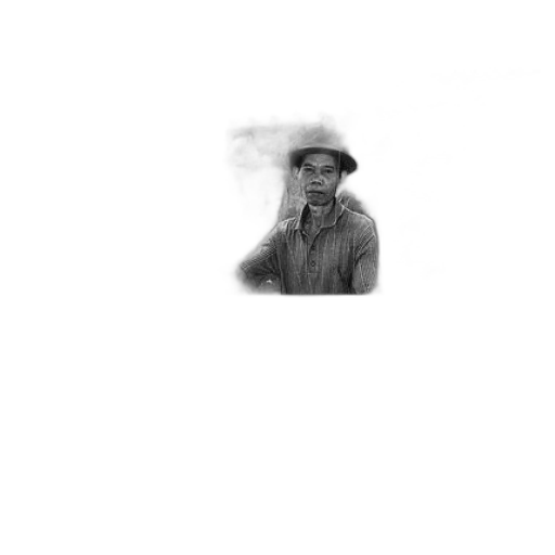 hat, staff, jacket, face transparent PNG cut-out
