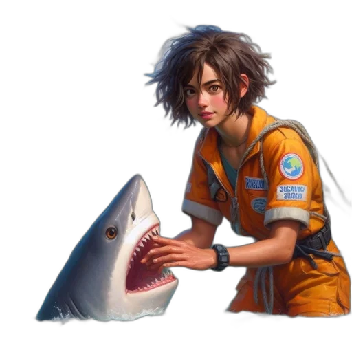 creature, animal, staff, jacket transparent PNG cut-out