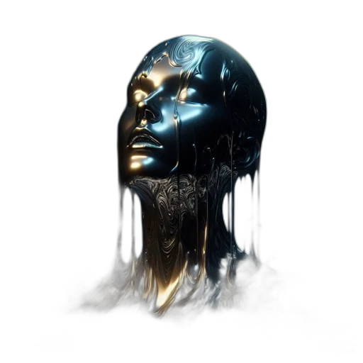 mask, face, hair, robot transparent PNG cut-out