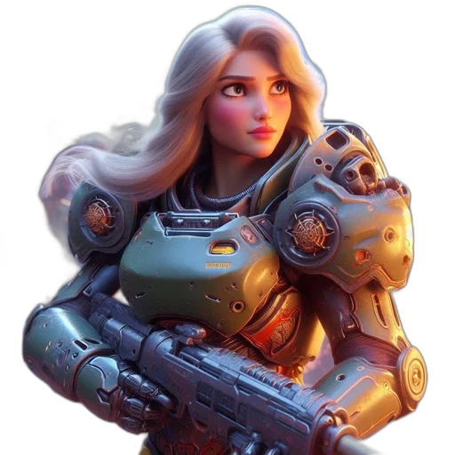 robot, weapon, face, staff transparent PNG cut-out