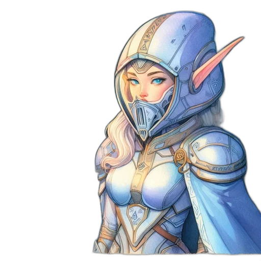 face, staff, sword, fantasy art transparent PNG cut-out