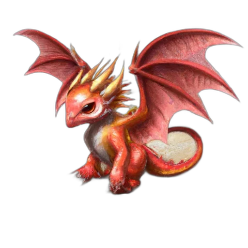 dragon, staff, animal, creature transparent PNG cut-out