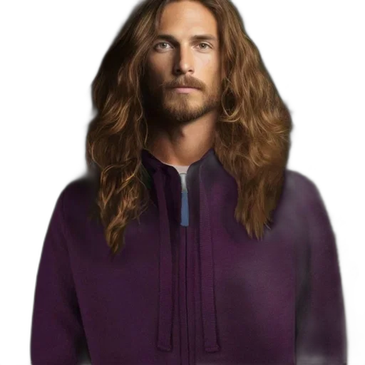jacket, hair, photorealistic, fantasy art transparent PNG cut-out