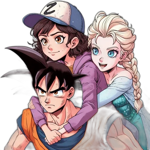 anime, cartoon, comic book art, fantasy art transparent PNG cut-out