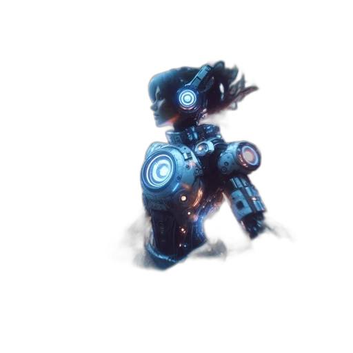 robot, weapon, staff, creature transparent PNG cut-out