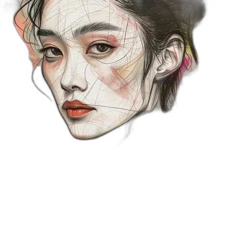 face, mask, hair, crown transparent PNG cut-out