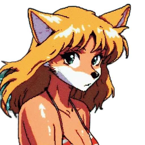 animal, creature, staff, pixel art transparent PNG cut-out
