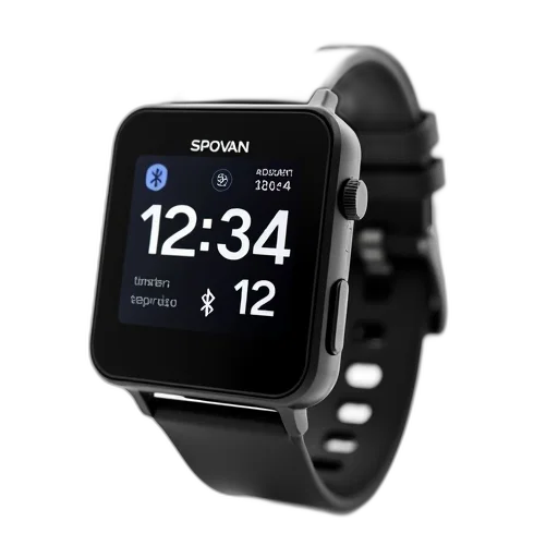 black, digital, watch, strap transparent PNG cut-out