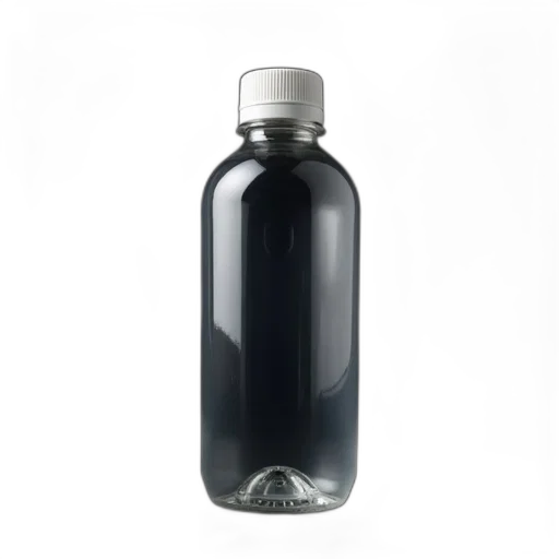 bottle, photorealistic, clear, plastic transparent PNG cut-out