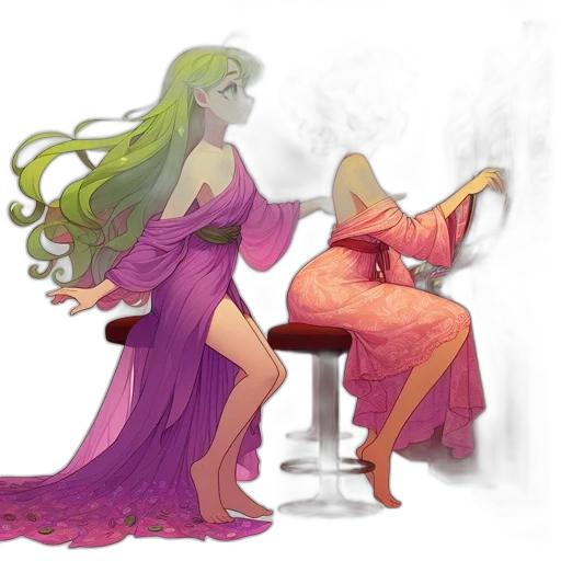 dress, concept art, fantasy art, watercolor transparent PNG cut-out