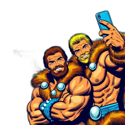 comic book art, concept art, cartoon, fantasy art transparent PNG cut-out