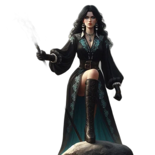 staff, dress, fantasy art, concept art transparent PNG cut-out