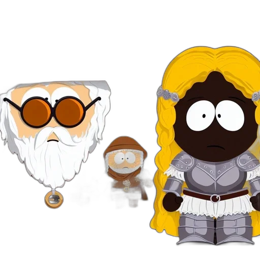 concept art, 3d render, cartoon, three transparent PNG cut-out