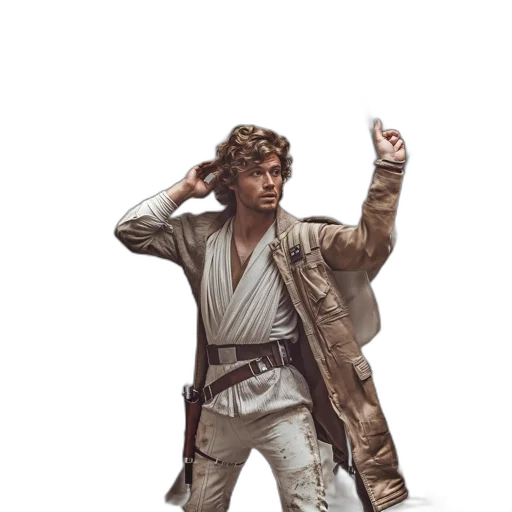 jacket, staff, weapon, sword transparent PNG cut-out