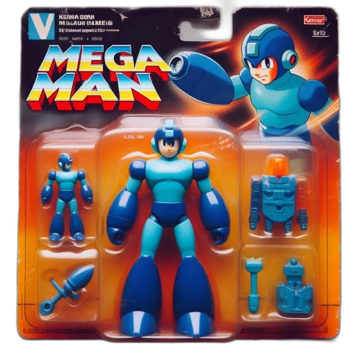robot, concept art, 3d render, blue transparent PNG cut-out