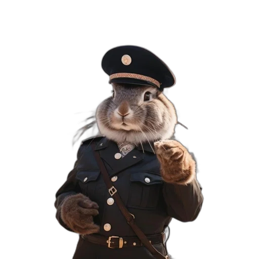 staff, animal, hat, jacket transparent PNG cut-out