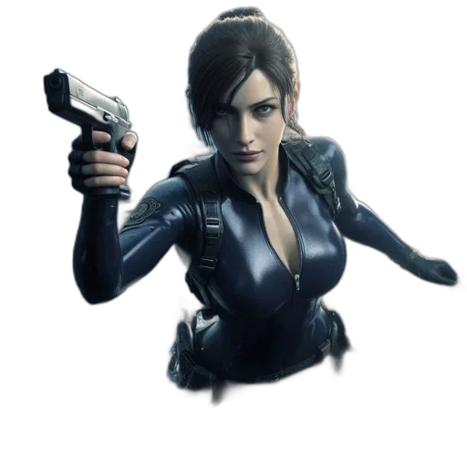 weapon, jacket, concept art, 3d render transparent PNG cut-out
