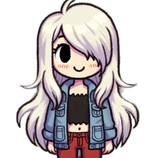 staff, jacket, hair, creature transparent PNG cut-out