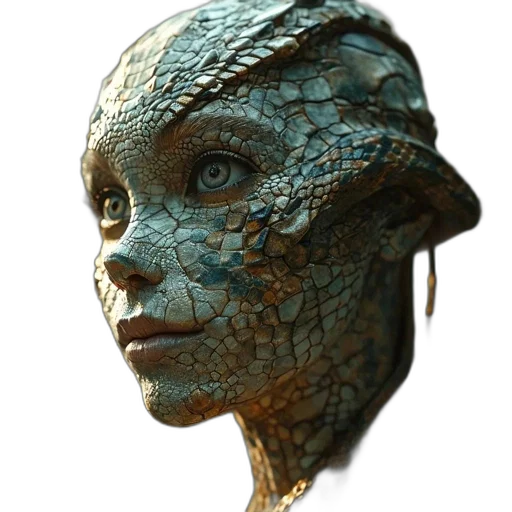 face, mask, creature, dragon transparent PNG cut-out