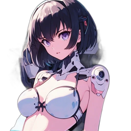robot, weapon, dress, flower transparent PNG cut-out