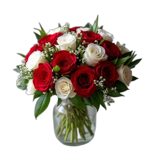 flower, crown, photorealistic, red transparent PNG cut-out
