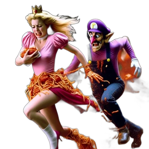 concept art, 3d render, amusing, chase transparent PNG cut-out
