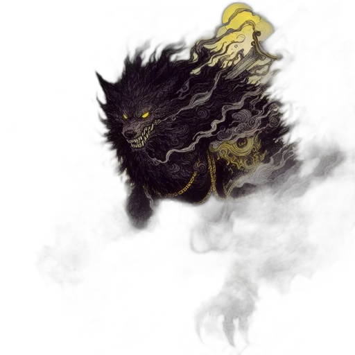 dragon, mask, creature, hair transparent PNG cut-out