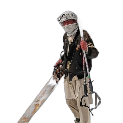 staff, weapon, sword, jacket transparent PNG cut-out