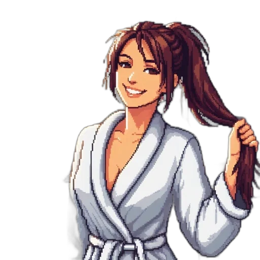 staff, jacket, dress, pixel art transparent PNG cut-out