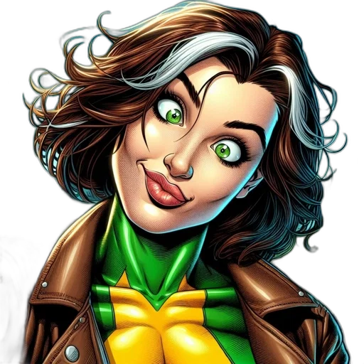 jacket, face, comic book art, cartoon transparent PNG cut-out
