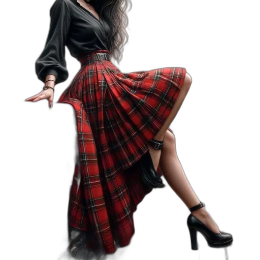 dress, hair, shoes, jacket transparent PNG cut-out