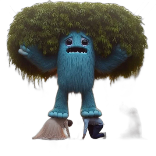 creature, hair, tree, animal transparent PNG cut-out
