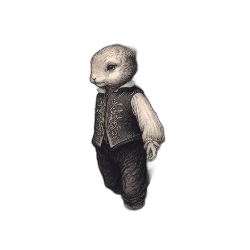 creature, animal, staff, jacket transparent PNG cut-out